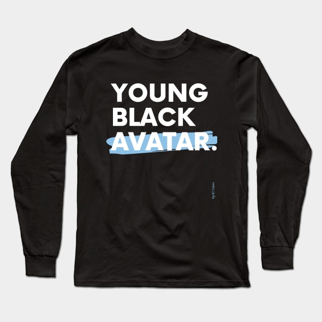 Young Black Avatar (Version V) Long Sleeve T-Shirt by RJ Tolson's Merch Store